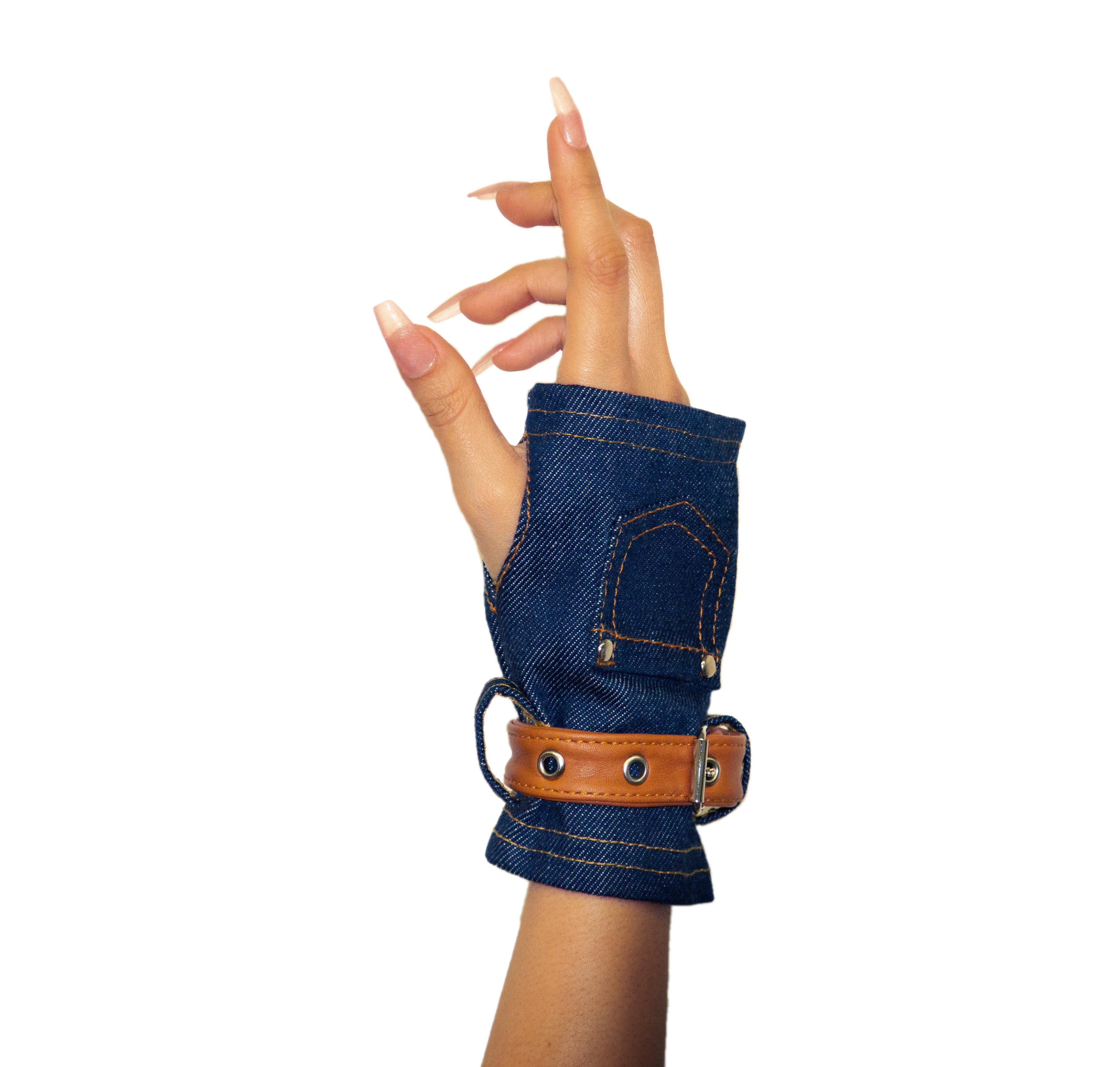 Denim & Leather Gloves